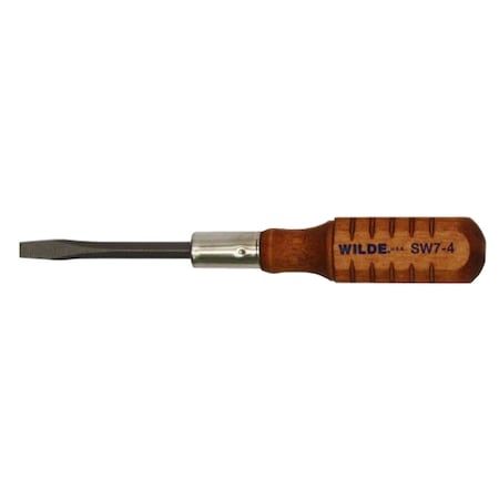Wilde 3/16" x 2-1/2" SLOT WOODEN HANDLE DRIVER-BULK BOX SW7-4/BB